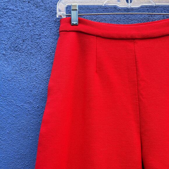 vintage red wide leg cropped pant - Picture 2 of 6